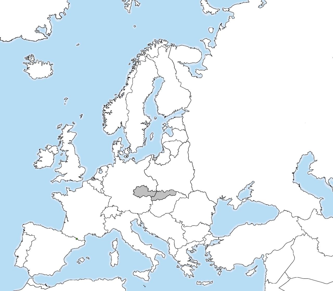 Map of europe ww2 blank