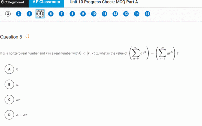 Unit 10 progress check mcq part a