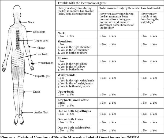 Musculoskeletal and neurological ati test