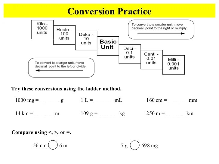 Metric mania length answer key