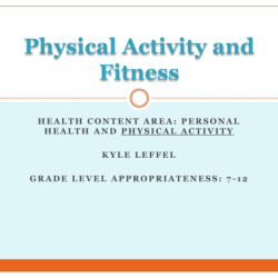 Chapter 12 lesson 1 benefits of physical activity