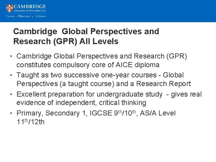 Aice global perspectives component 1 example